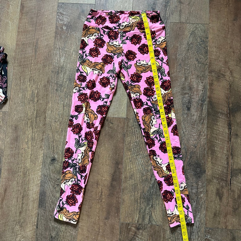 Girls LuLaRoe Pink Belle & Black Toy Story Leggings set 2 - Picture 6 of 14